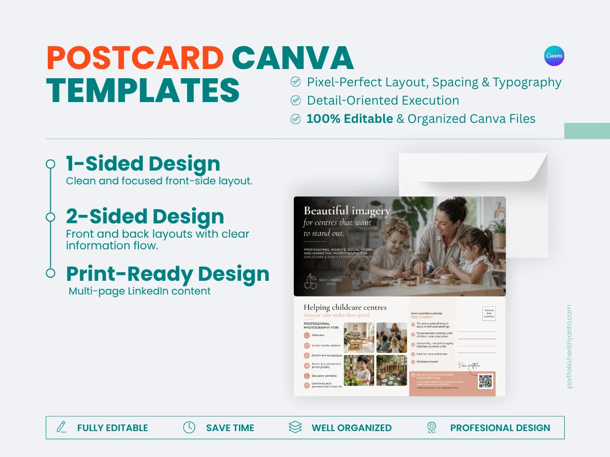Postcard Design | Editable Canva Templates