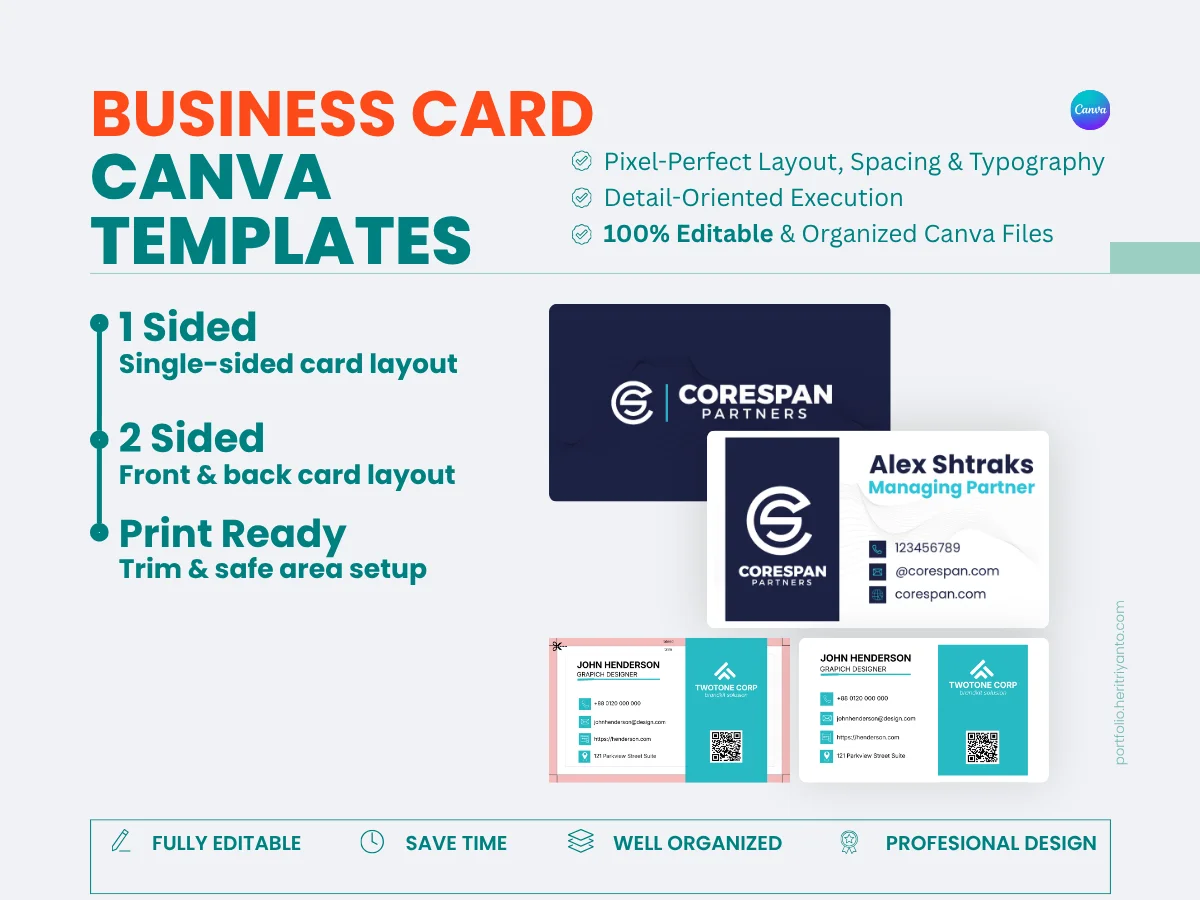 Business Card Design | Editable Canva Templates